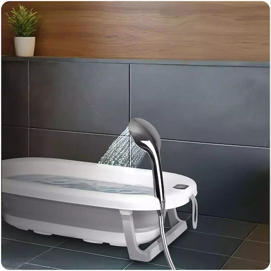 Ricokids Πτυσσόμενη Μπανιέρα Μωρού με Θερμόμετρο Λευκή