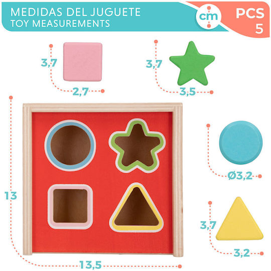 Woomax Shape Sorting Toy made of Wood for 12++ Months