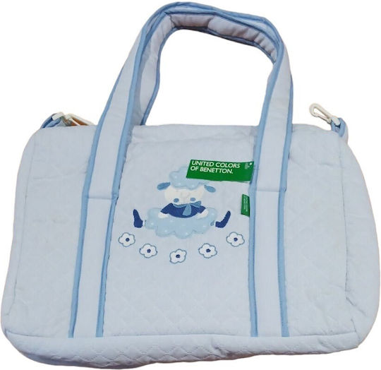 Benetton Wickeltasche-Wickeltasche Schulter/Hand Blau 46x17x31cm.