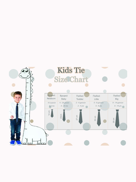 Handmade Kids' Beige Checkered Tie