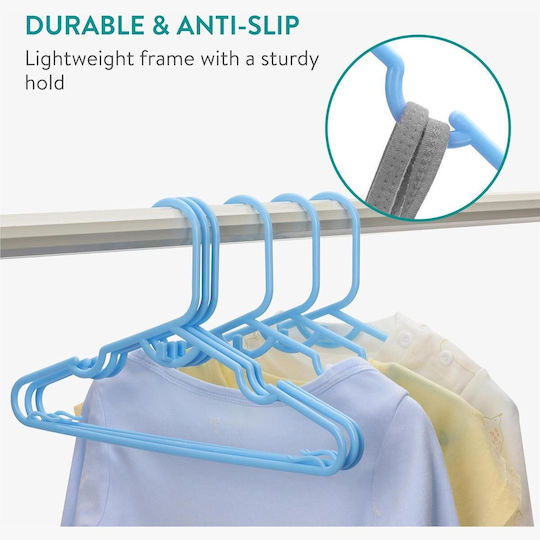 Navaris Wardrobe Hanger for Pants Plastic Blue 20pcs