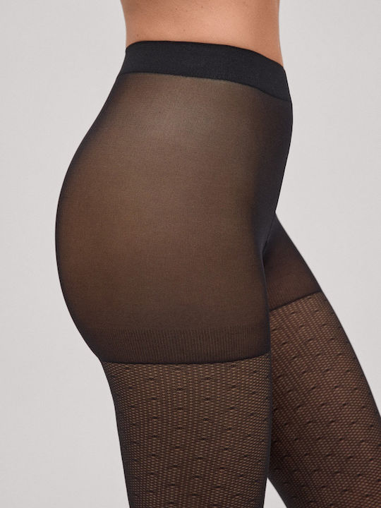 Ciorapi dama 20 Den Black Print