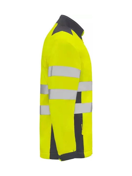 Roly Antares Work Jacket Reflective Softshell Gray