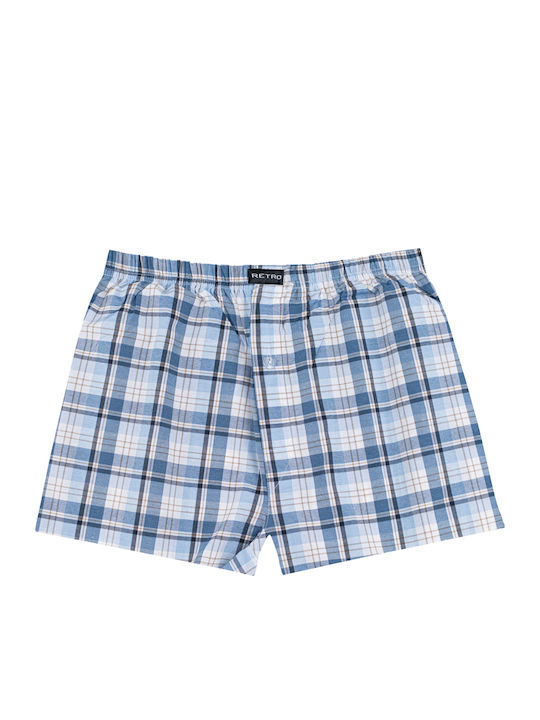 Ανδρικά Μποξεράκια Μπλε/γαλάζιο Καρό 2Pack