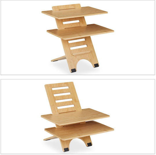 Relaxdays Stand pentru Laptop până la 17" Bej (10046348)
