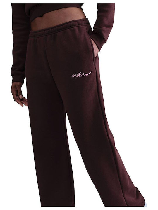Sportswear Sweatpants Fleece Burgundy