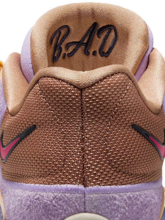 KD18 Low Basketball Shoes Washed Purple Fire Pink Lilac Hemp Cave Purple Pearl White