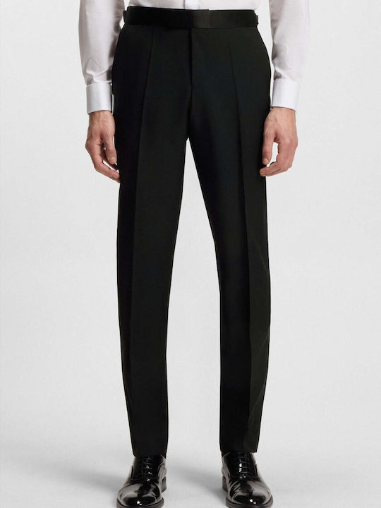 H Huge Men's Winter Suit Slim Fit Black