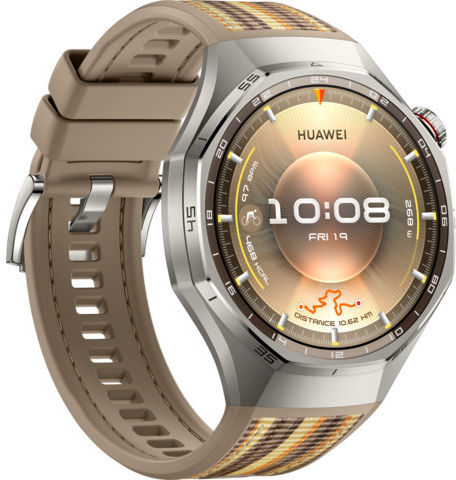 Huawei Watch GT 6 Pro Titanium 46mm Waterproof with Heart Rate Monitor (Brown Woven)