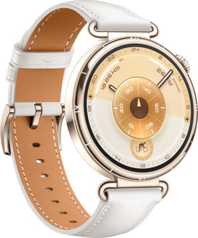Huawei Watch GT 6 Stainless Steel 41mm Waterproof with Heart Rate Monitor (White Leather)