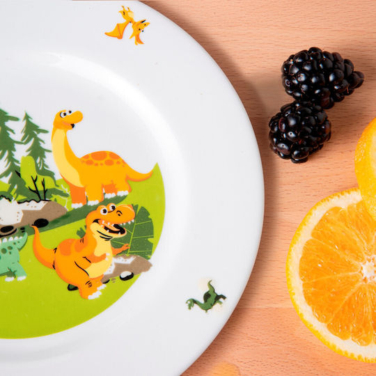 SP Tableware Σετ Φαγητού Dino από Πορσελάνη Λευκό 4τμχ