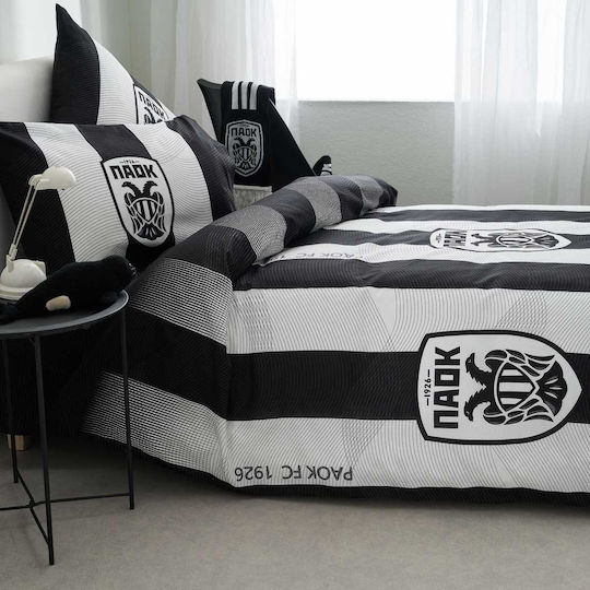 Vesta Home Σετ Παιδική Παπλωματοθήκη Μονή με Μαξιλαροθήκη Βαμβακερή Μαύρη 170x240εκ.