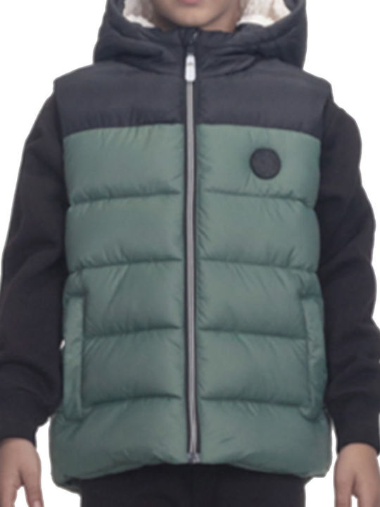 Kids' Casual Jacket Sleeveless with Hood Green