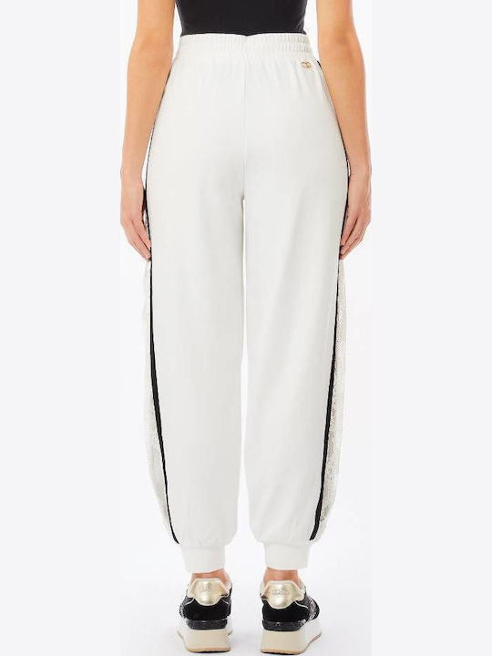 Liu Jo Γυναικείο Υφασμάτινο Παντελόνι White / Black