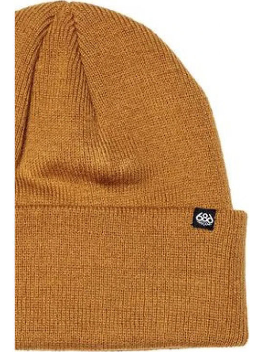 Beanie Unisex Σκούφος Πλεκτός σε Καφέ χρώμα