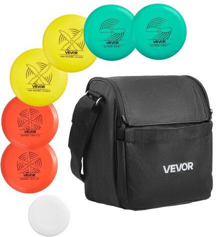 Vevor Disc Golf Set 6 Pieces Flying Discs Beginners Starter Set Disc Golf Putter Mid-Range Driver Including Mini Marker Portable Backpack Outdoor Yard Lawn Beach Park
