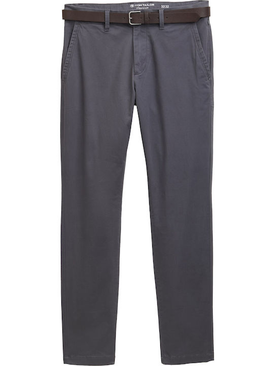 'travis' Hose Chino in Schlanker Passform Classic Dark Grey