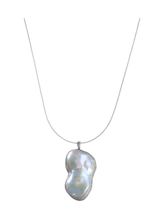 Silver 925 White Pearl Pendant C122373