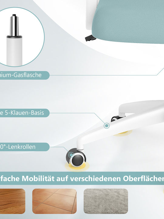 Costway Costway Bürostuhl mit Einstellbaren Arme Blau