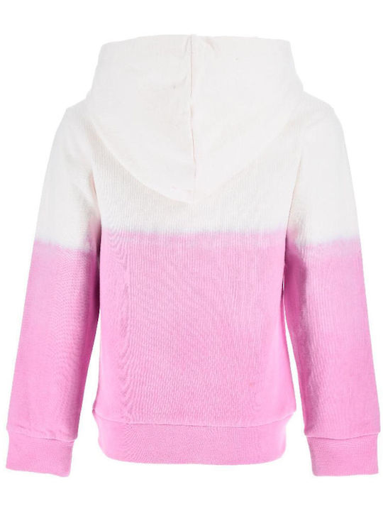 Kids Sweatshirt with Hood Ecru-lilac