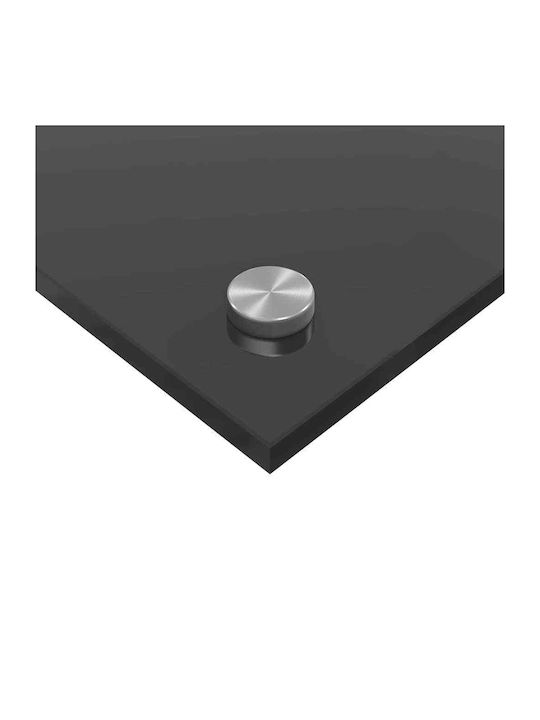 vidaXL Rectangular Glass Back Dark Gray 90x40cm 3415464 2 Pieces