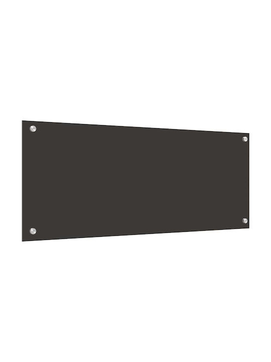 vidaXL Rectangular Glass Back Dark Gray 100x40cm 3415467 2 Pieces