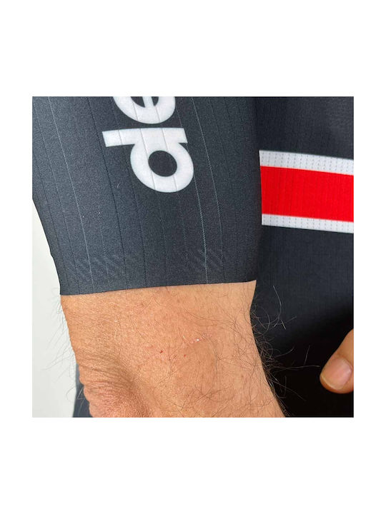 Demaraz Ανδρική Κοντομάνικη Μπλούζα Road Bike Μαύρη