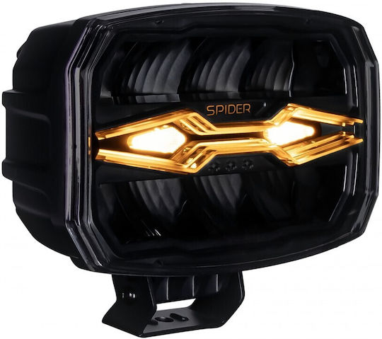 LED Фар X-spider Ninja 12v24v 80w DRL Бял Оранжев Строб IP69K
