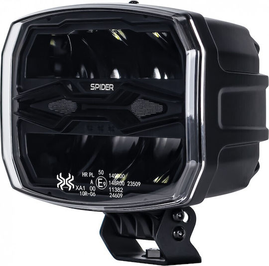 LED Фар X-spider Ninja 12v24v 80w DRL Бял Оранжев Строб IP69K