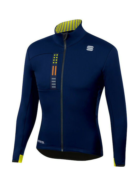 Sportful Super Jacket Cycling Windbreaker Jacket Long sleeve Blue