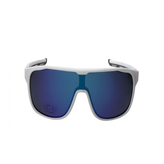 Author Cycling Glasses Combe with White Frame & Multicolour Lenses