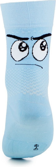 Demaraz Face Cycling Socks Light Blue
