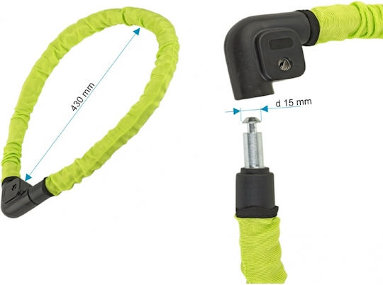Author Cable ACL-80 Κλειδαριά Ποδηλάτου Κουλούρα με Κλειδί Πράσινη
