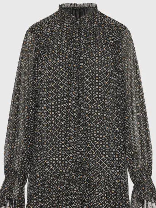 Mini Shirt Dress Black