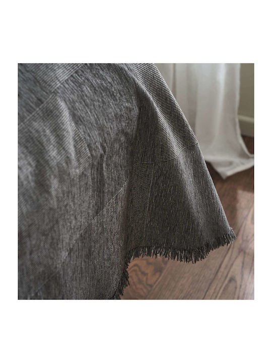 Gofis Home Zephyr Ριχτάρι Πολυθρόνας Chenille 146x180εκ. Ink Grey 146/15
