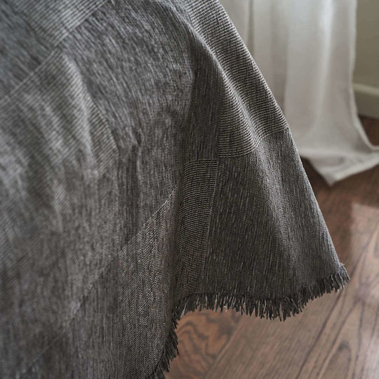 Gofis Home Zephyr Armchair Throw Chenille 146x180cm Ink Grey 146/15