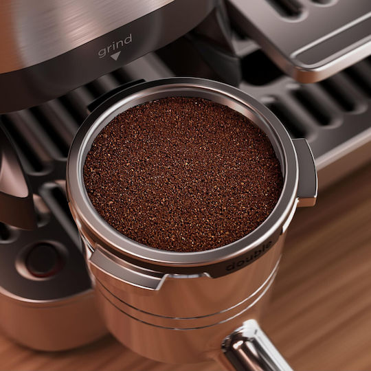 Ninja Luxe Cafe Pro Series Αυτόματη Μηχανή Espresso 1650W Πίεσης 15bar για Cappuccino με Μύλο Άλεσης Καφέ