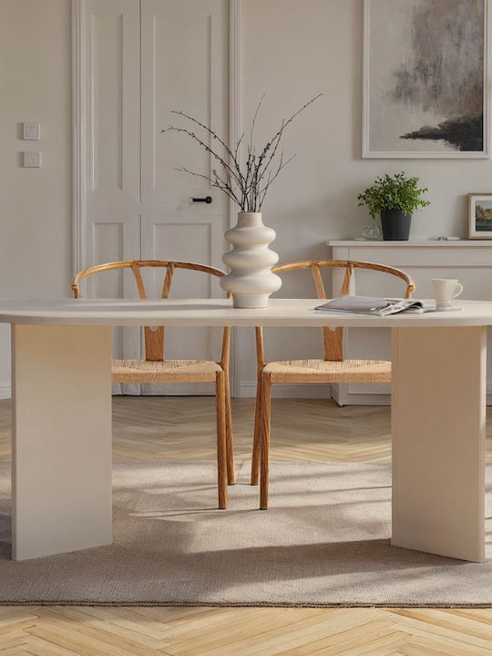 Sablin Τραπέζι Τραπεζαρίας Ξύλινο White 180x89.5x75εκ.