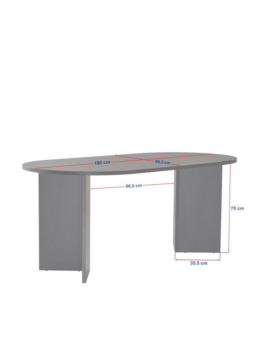 Sablin Τραπέζι Τραπεζαρίας Ξύλινο White 180x89.5x75εκ.