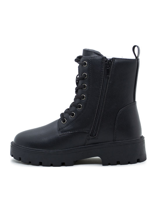 Kids Boots with Zipper Black
