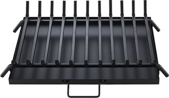 Metallic Fireplace Grate Ash Drawer 60x40cm
