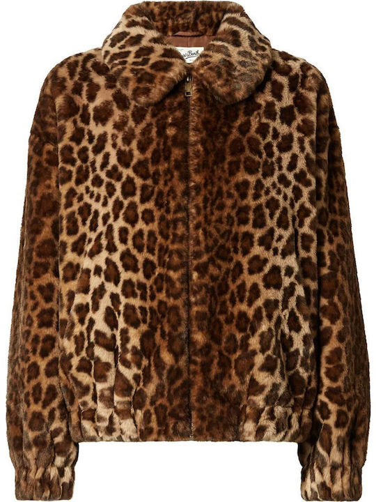 Aveline Women's Short Fur Leopardy