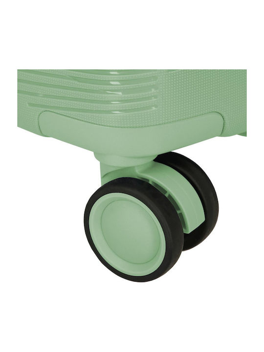 Roll Road Valiză de Călătorie Medie Dură Verde cu 4 roți Înălțime 64cm