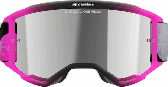 Μάσκα Μηχανής Motocross Alpinestars Vision 8 Lahnd Iron Pink Mirror-sil