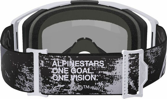 Motocross-Schutzbrille Alpinestars Vision 8 Lahnd Iron Camo Mirror-sil