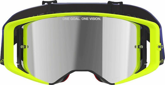 Motocross Goggles Alpinestars Supertech Corp Purple Yellow Mirror-sil
