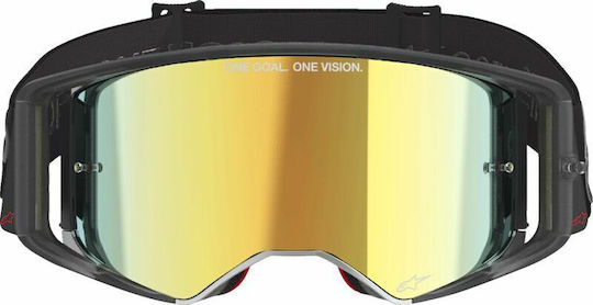 Μάσκα Motocross Alpinestars Supertech Vista Black Mirror-gold