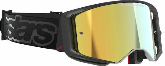 Μάσκα Motocross Alpinestars Supertech Vista Black Mirror-gold