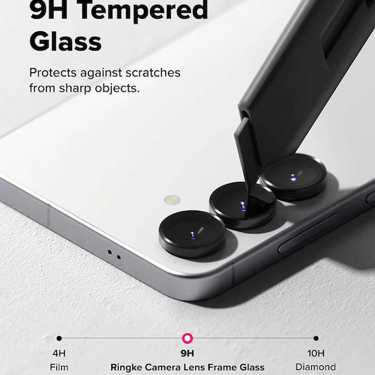 Ringke Frame Protector Προστασία Κάμερας Tempered Glass Μαύρο για το Galaxy S25 FE