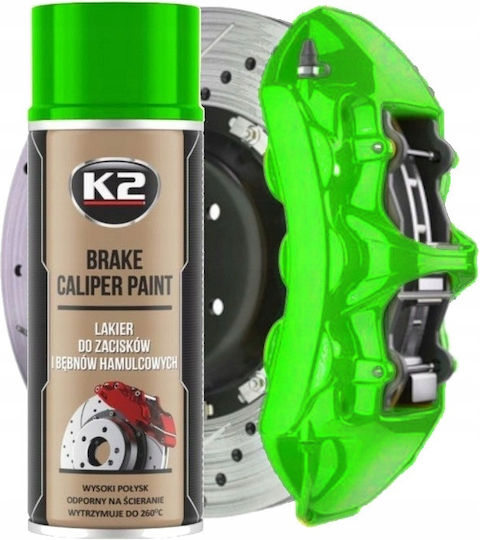 K2 Brake Caliper Paint Spray auto Vopsea pentru Frane Auto Verde 400ml